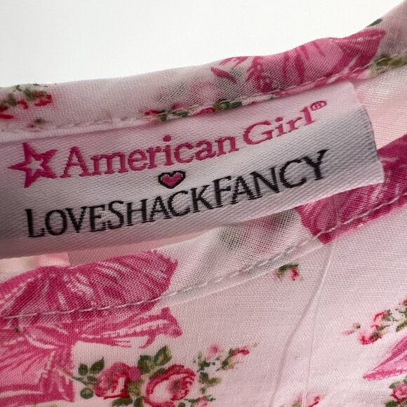 American Girl LoveshackFancy Pink Bow & Floral Flutter Sleeve Top - NWT - Picture 8 of 10